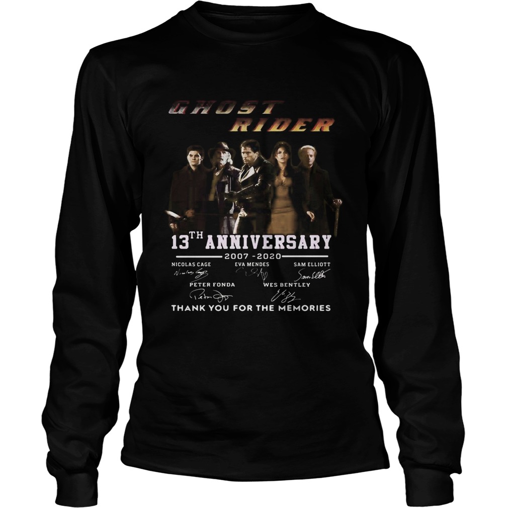 Ghost rider 13th anniversary 2007 2020 thank you for the memories signatures Long Sleeve
