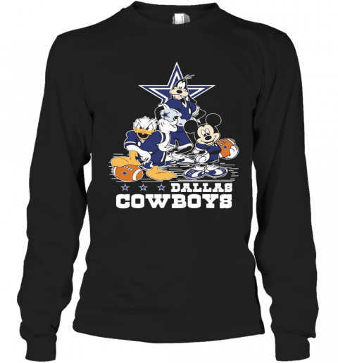 Goofy Donald Duck And Mickey Mouse Dallas Cowboys Football T-Shirt