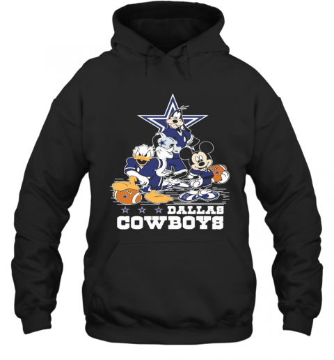 Goofy Donald Duck And Mickey Mouse Dallas Cowboys Football T-Shirt Unisex Hoodie