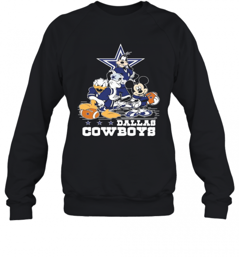 Goofy Donald Duck And Mickey Mouse Dallas Cowboys Football T-Shirt Unisex Sweatshirt