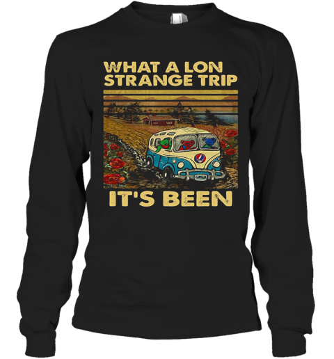 Grateful Dead Bus Bears What A Long Strange Trip It'S Been Vintage Retro T-Shirt Long Sleeved T-shirt 