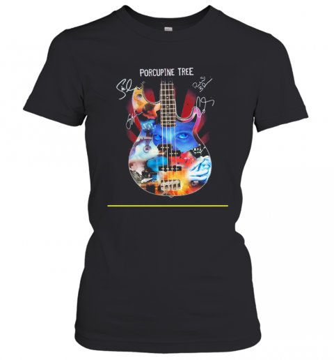 Guitar Porcupine Tree Members Signatures T-Shirt Classic Women's T-shirt