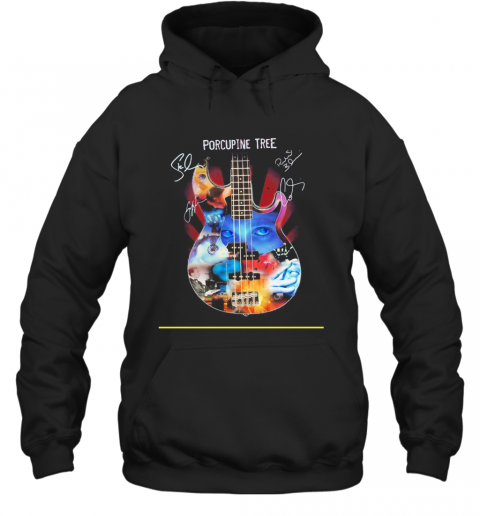 Guitar Porcupine Tree Members Signatures T-Shirt Unisex Hoodie