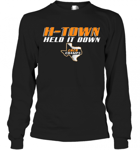 H Town Held It Down 2020 Championships Map T-Shirt Long Sleeved T-shirt 