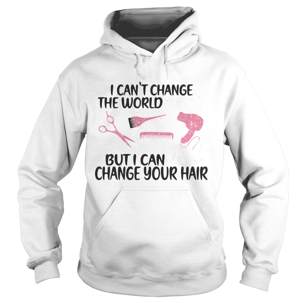 Hairstylist i cant change the world but i can change your hair Hoodie