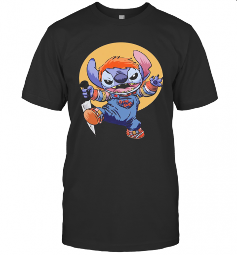 Halloween Stitch Good Guys Chucky Doll Moon T-Shirt