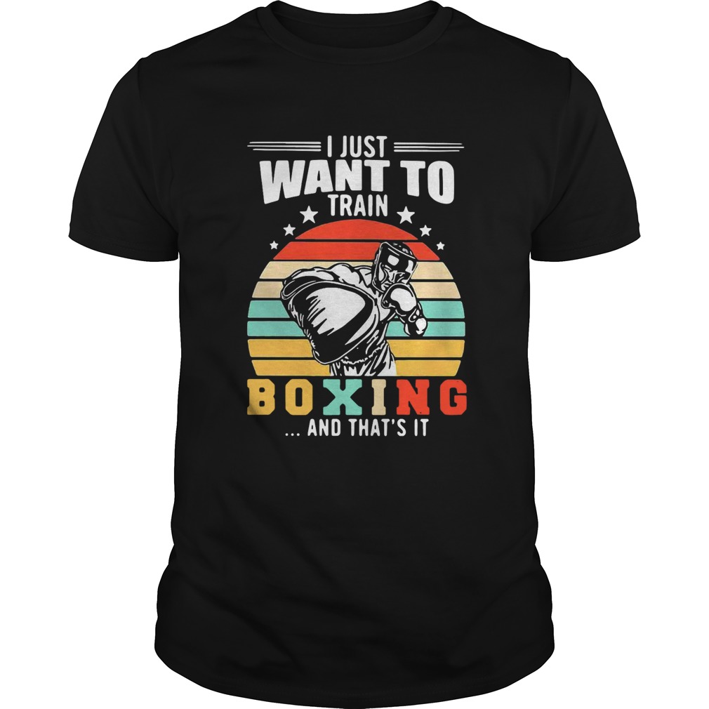 I Just Want To Train Boxing And Thats It Vintage Stars shirt