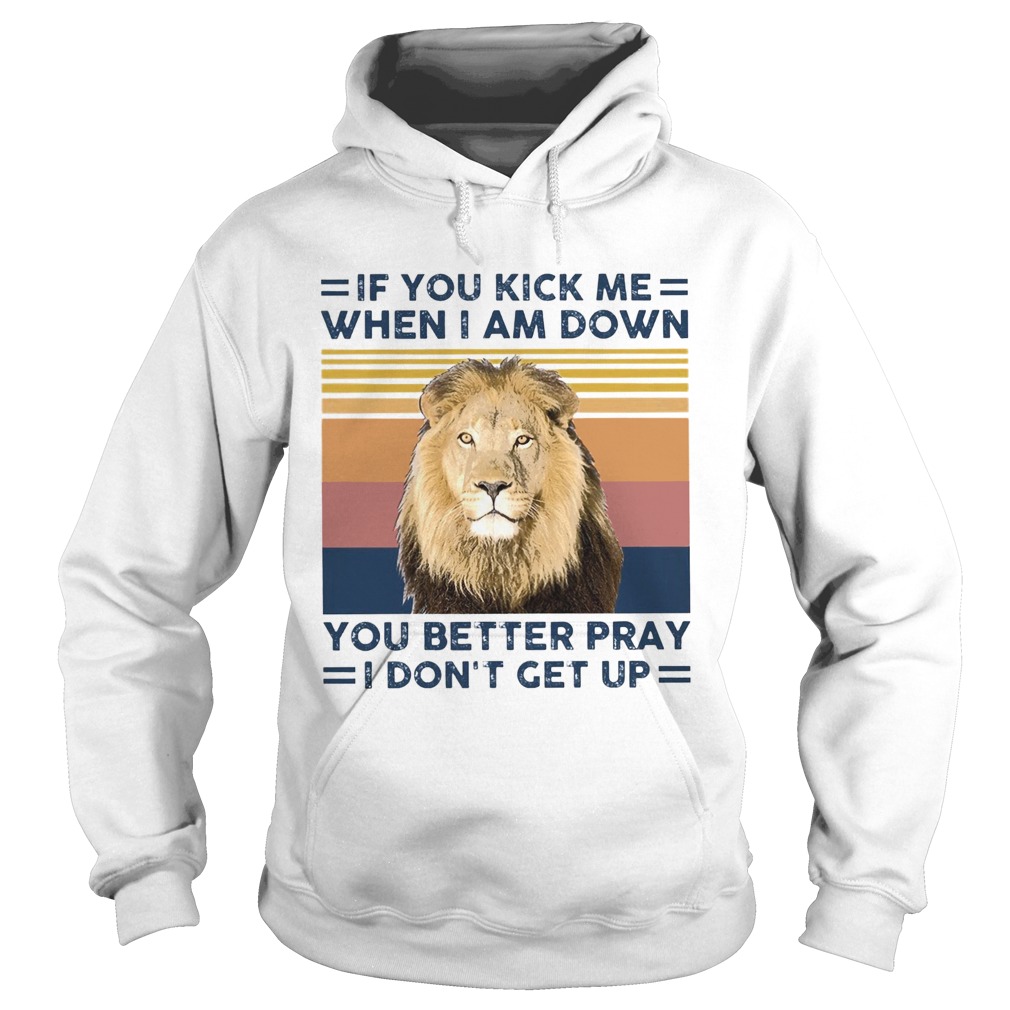 If You Kick Me When I Am Down You Better Pray I Dont Get Up Vintage Hoodie