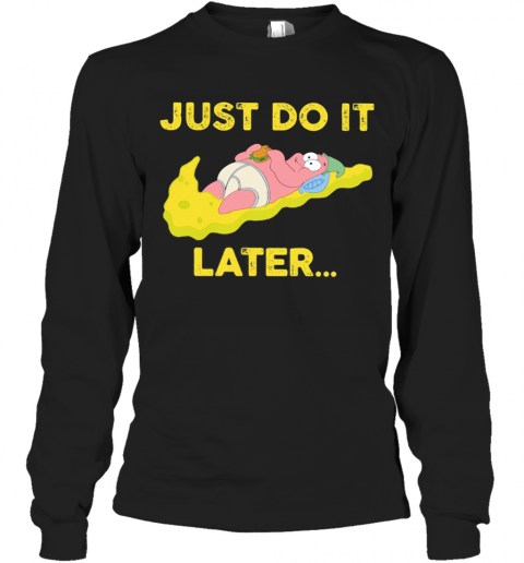 Just Do It Later Baby Nike Yellow T-Shirt Long Sleeved T-shirt 