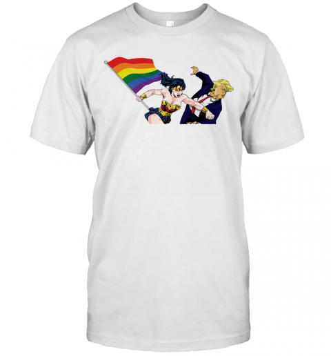 LGBT Superwoman Kick Donald Trump T-Shirt
