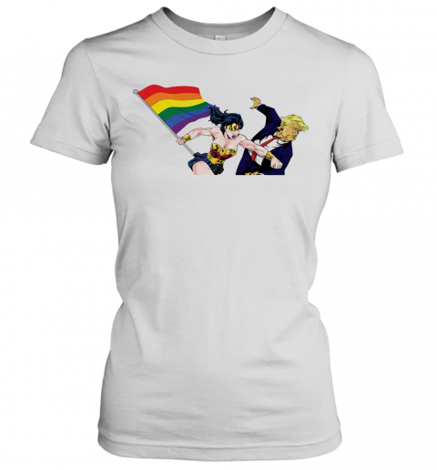 LGBT Superwoman Kick Donald Trump T-Shirt Classic Women's T-shirt