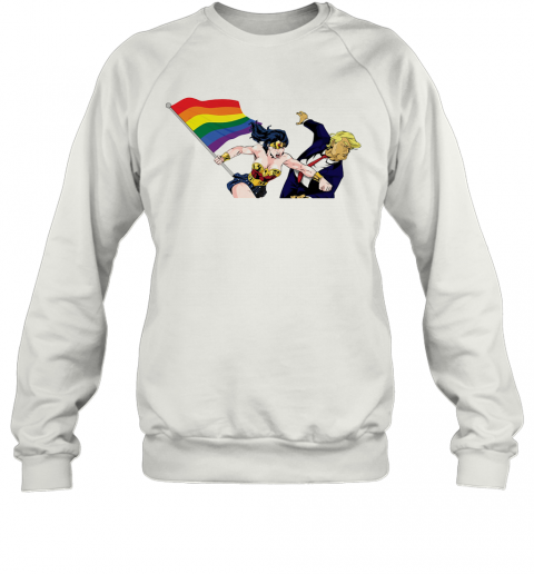 LGBT Superwoman Kick Donald Trump T-Shirt Unisex Sweatshirt