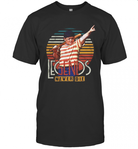 Legends Never Die Baseball Boy Vintage Retro T-Shirt