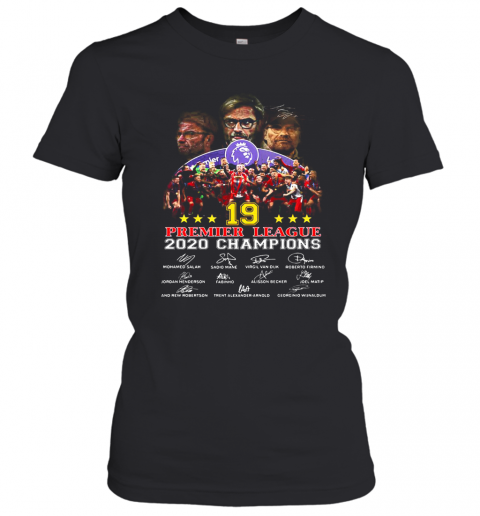 Liverpool FC 19 Premier League 2020 Champions Signatures T-Shirt Classic Women's T-shirt