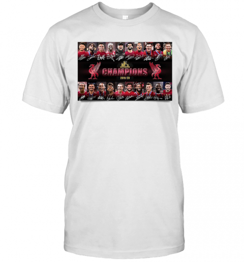 Liverpool FC Champions 2019 2020 Signatures T-Shirt Classic Men's T-shirt