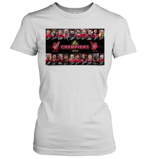 Liverpool FC Champions 2019 2020 Signatures T-Shirt Classic Women's T-shirt