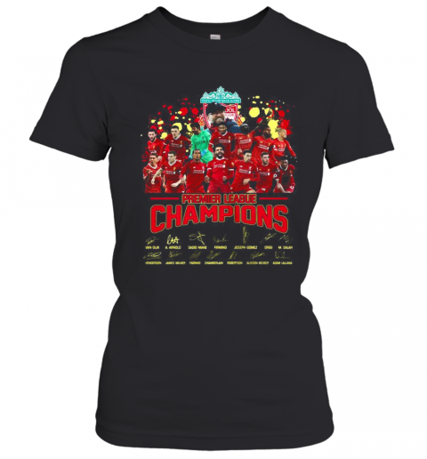Liverpool Fc Premier League Champions Signatures T-Shirt Classic Women's T-shirt