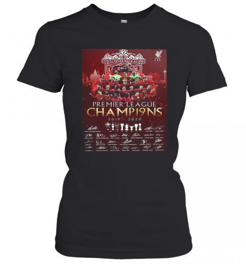 Liverpool Football Club Premier League Champions 2019 2020 Signatures T-Shirt Classic Women's T-shirt
