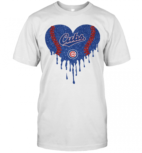 Love Chicago Cubs Baseball Heart Diamond T-Shirt