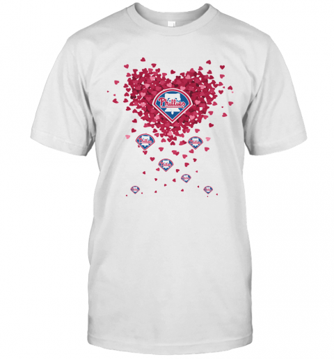 Love Philadelphia Phillies Baseball Heart Diamond T-Shirt Classic Men's T-shirt