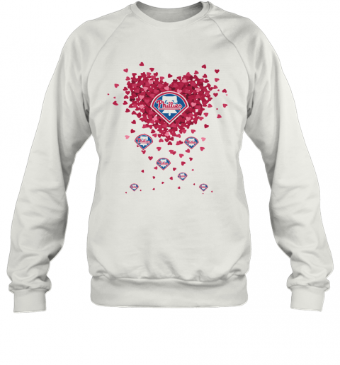 Love Philadelphia Phillies Baseball Heart Diamond T-Shirt Unisex Sweatshirt