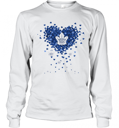 Love Toronto Maple Leafs Baseball Heart Diamond T-Shirt Long Sleeved T-shirt 
