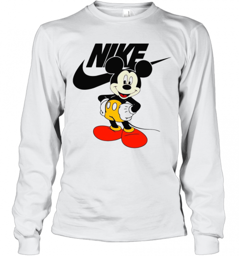 Mickey Mouse Nike Logo T-Shirt Long Sleeved T-shirt 