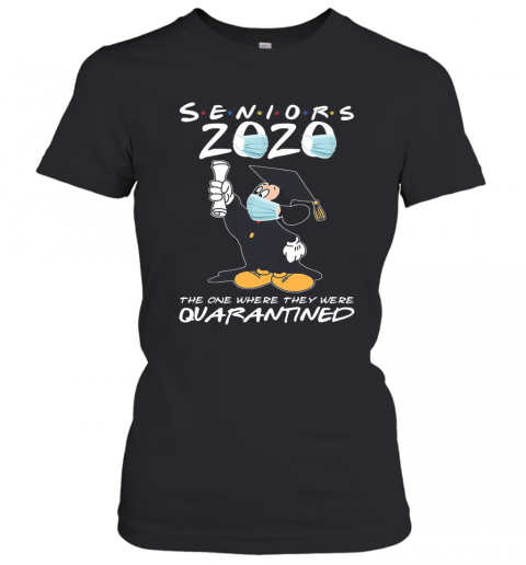 Mickey Mouse Seniors 2020 Mask The One Where They Were Quarantined T-Shirt Classic Women's T-shirt