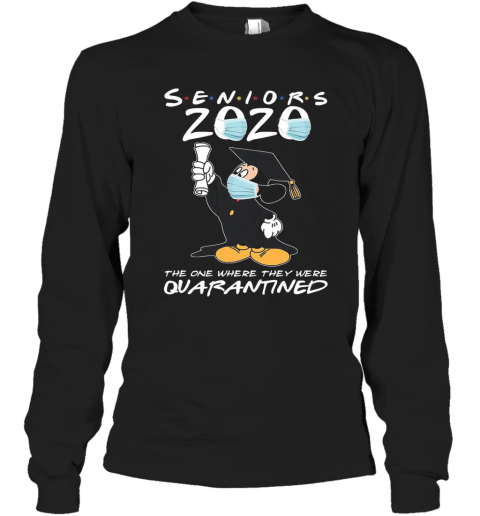 Mickey Mouse Seniors 2020 Mask The One Where They Were Quarantined T-Shirt Long Sleeved T-shirt 