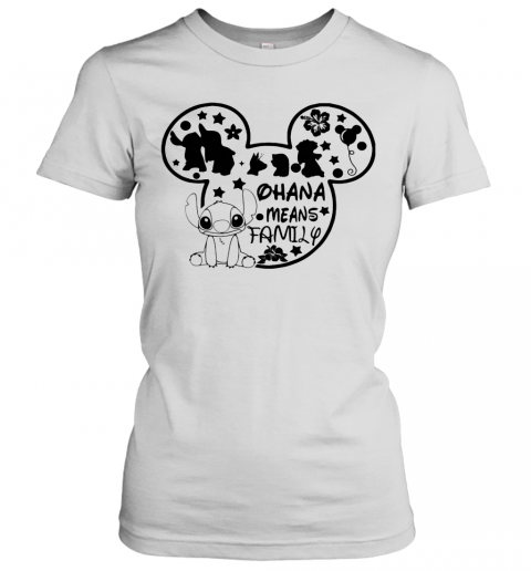 Mickey Mouse Stitch Ohana Means Family T-Shirt Classic Women's T-shirt