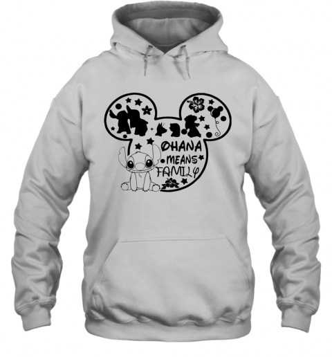 Mickey Mouse Stitch Ohana Means Family T-Shirt Unisex Hoodie
