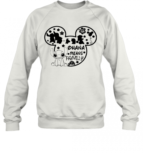 Mickey Mouse Stitch Ohana Means Family T-Shirt Unisex Sweatshirt