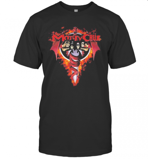 Motley Crue Band Skeleton Fire T-Shirt