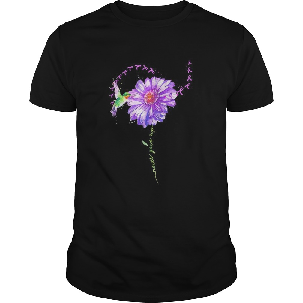 Never give up bird chrysanthemum fibromyalgia shirt