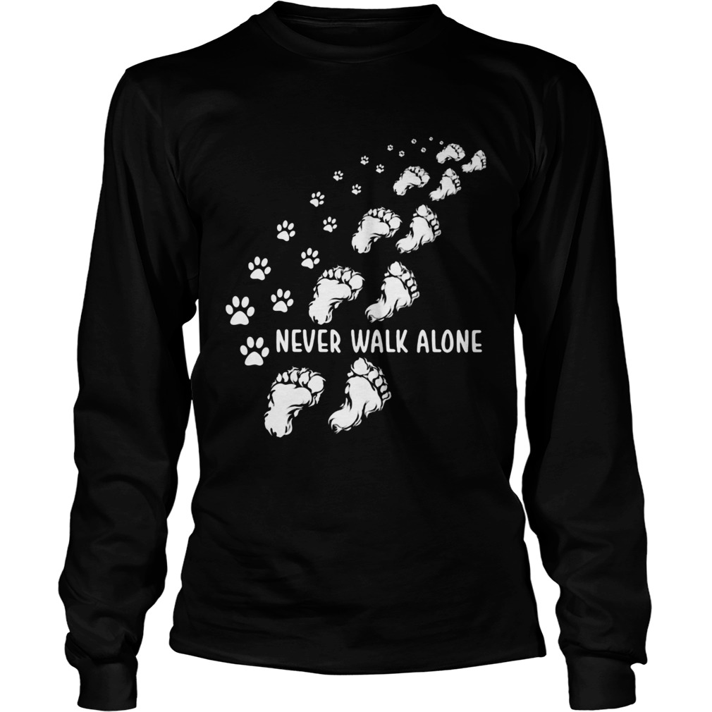 Never walk alone cat paw and foot Long Sleeve