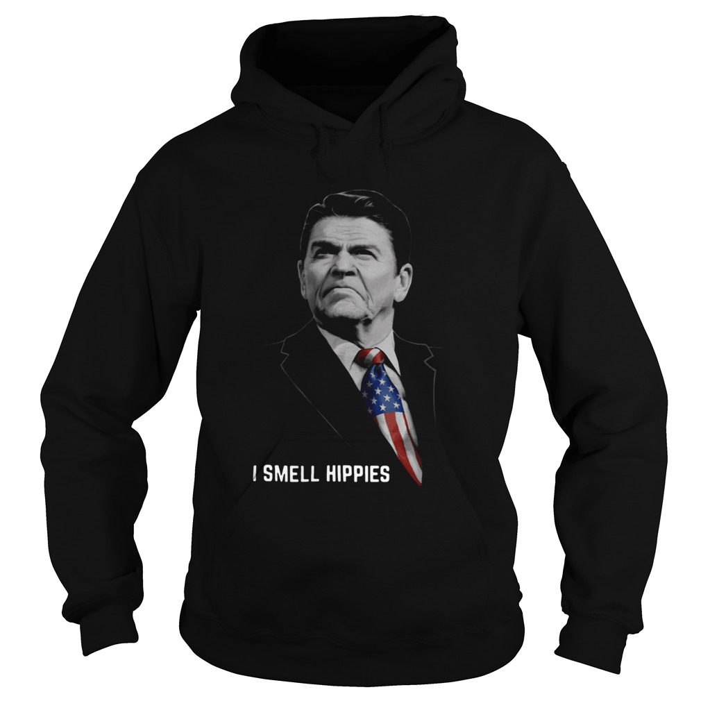 Nice Ronald Reagan I Smell Hippies Hoodie