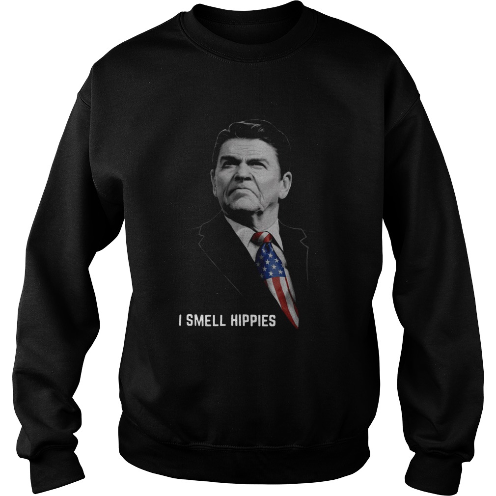 Nice Ronald Reagan I Smell Hippies Sweatshirt
