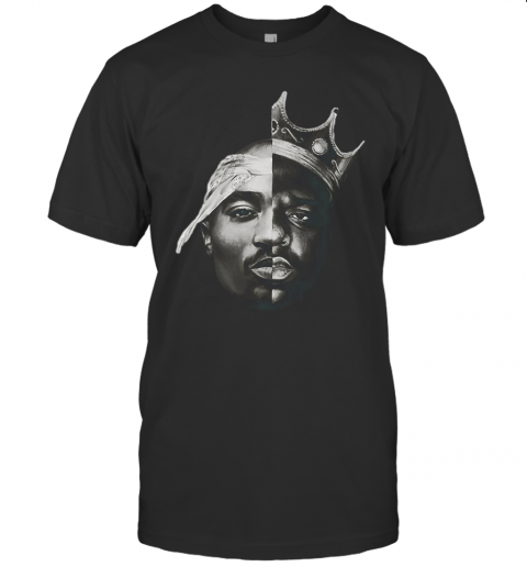 Notorious Big Biggie Smalls X Tupac Shakur 2Pac Thug Life Poster T-Shirt