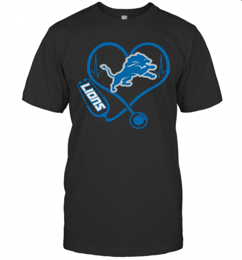Official Stethoscope Detroit Lions Nurses T-Shirt Classic Men's T-shirt