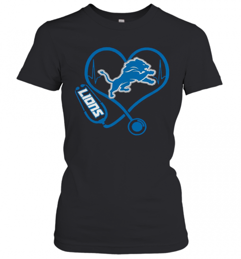 Official Stethoscope Detroit Lions Nurses T-Shirt Classic Women's T-shirt