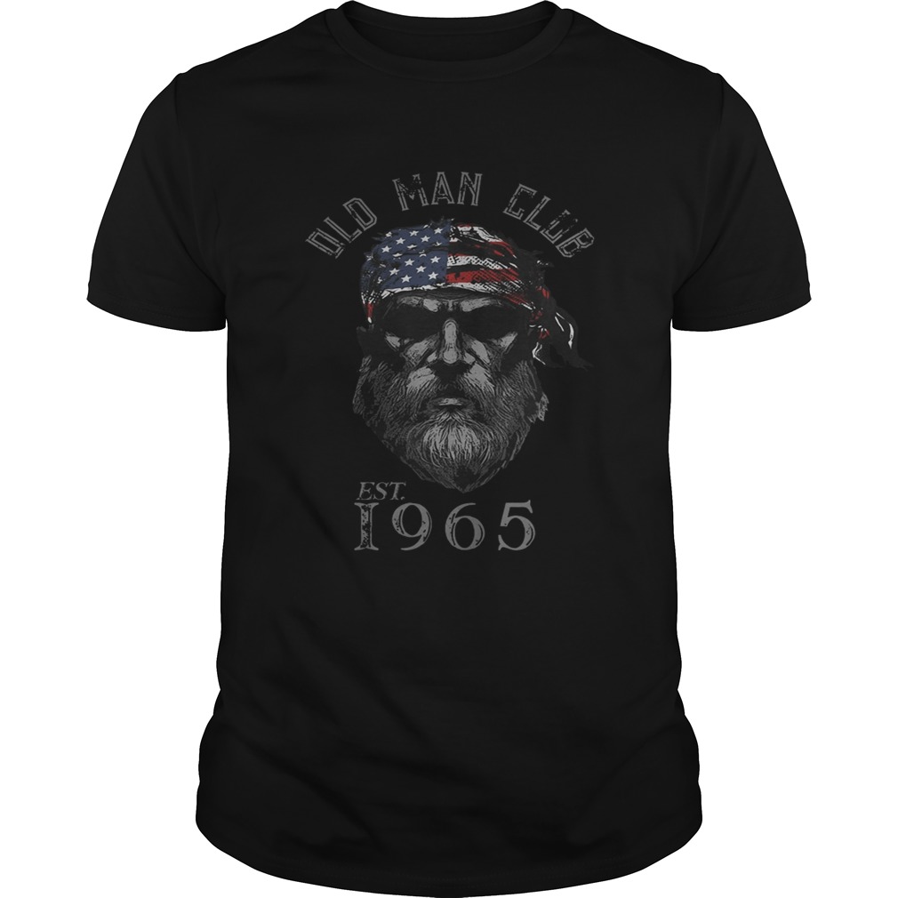Old man club est 1965 american flag independence day shirt