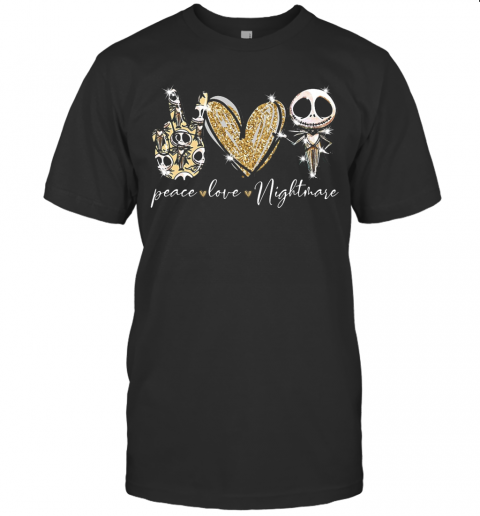 Peace Love Nightmare Skellington Diamond T-Shirt