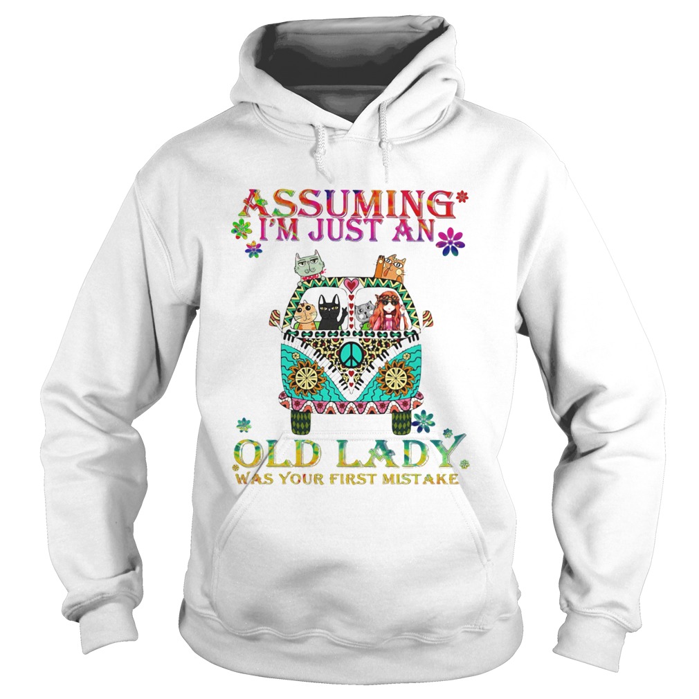 Peace bus cats assuming im just an old lady was your first mistake Hoodie