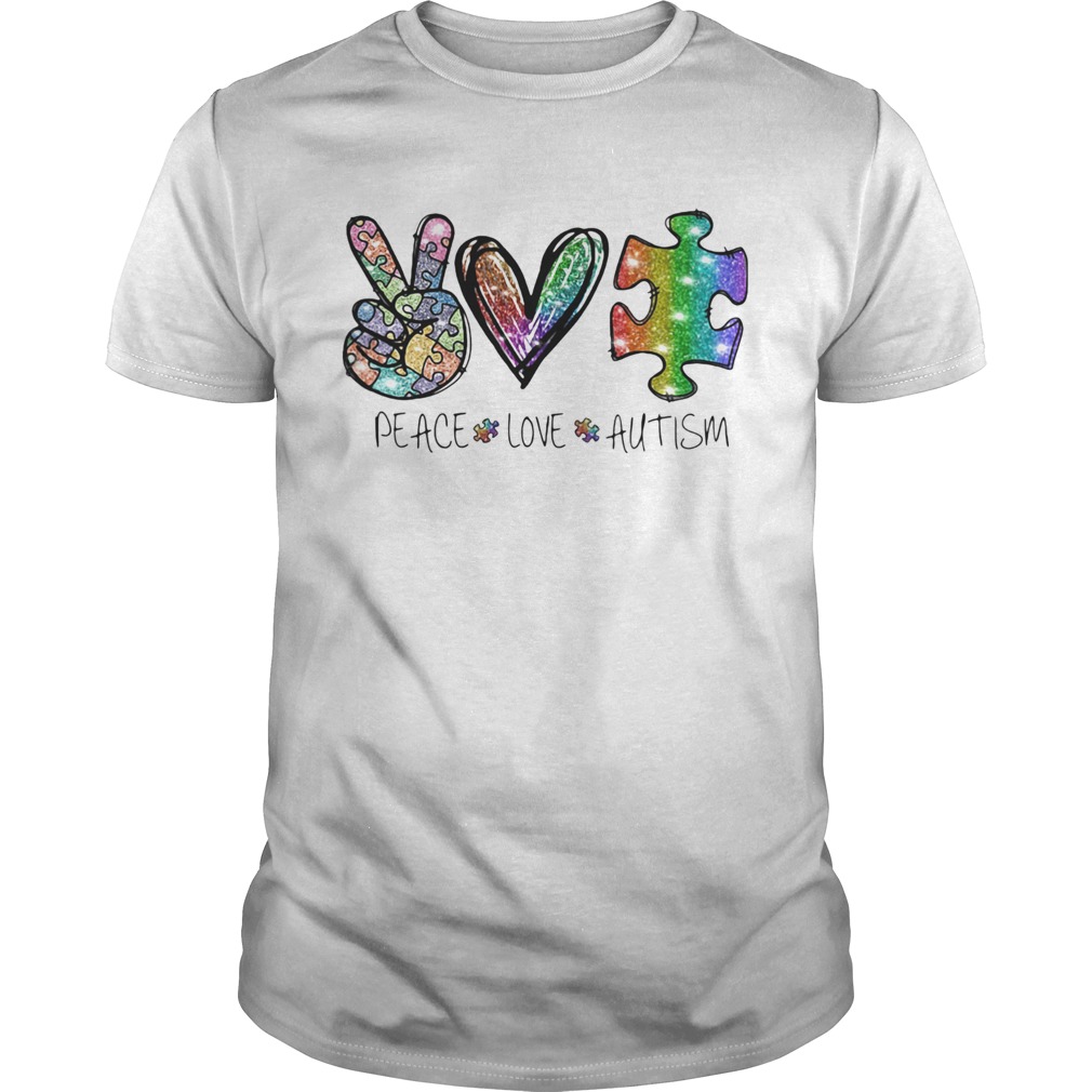Peace love autism LGBT shirt