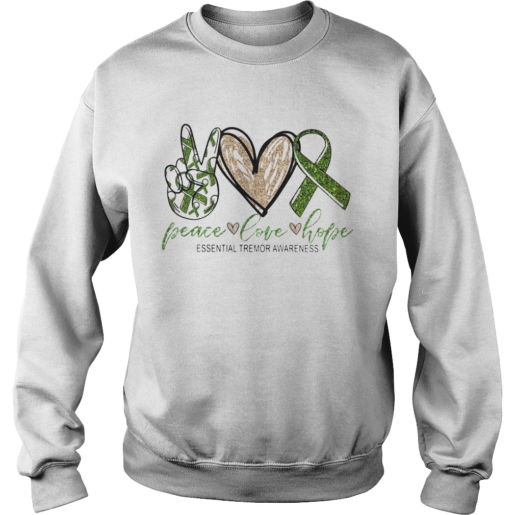 Peace love cure Essential tremor awareness Sweatshirt