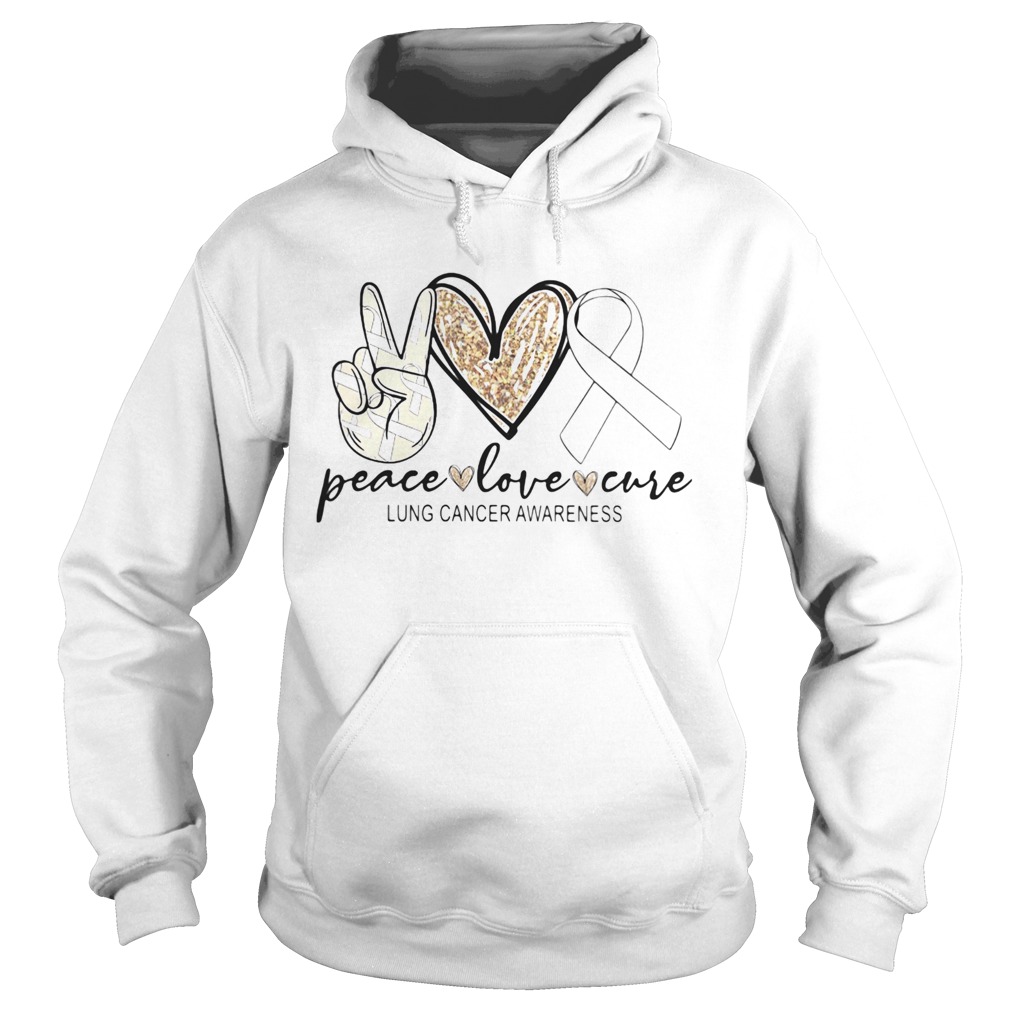 Peace love cure Lung cancer awareness Hoodie