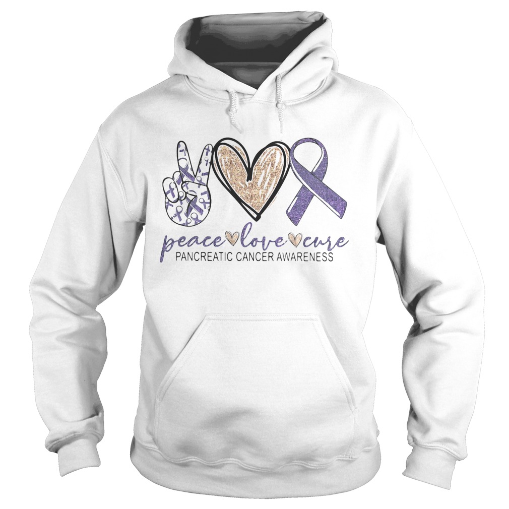 Peace love cure pancreatic cancer awareness Hoodie