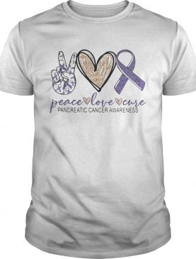 Peace love cure pancreatic cancer awareness shirt