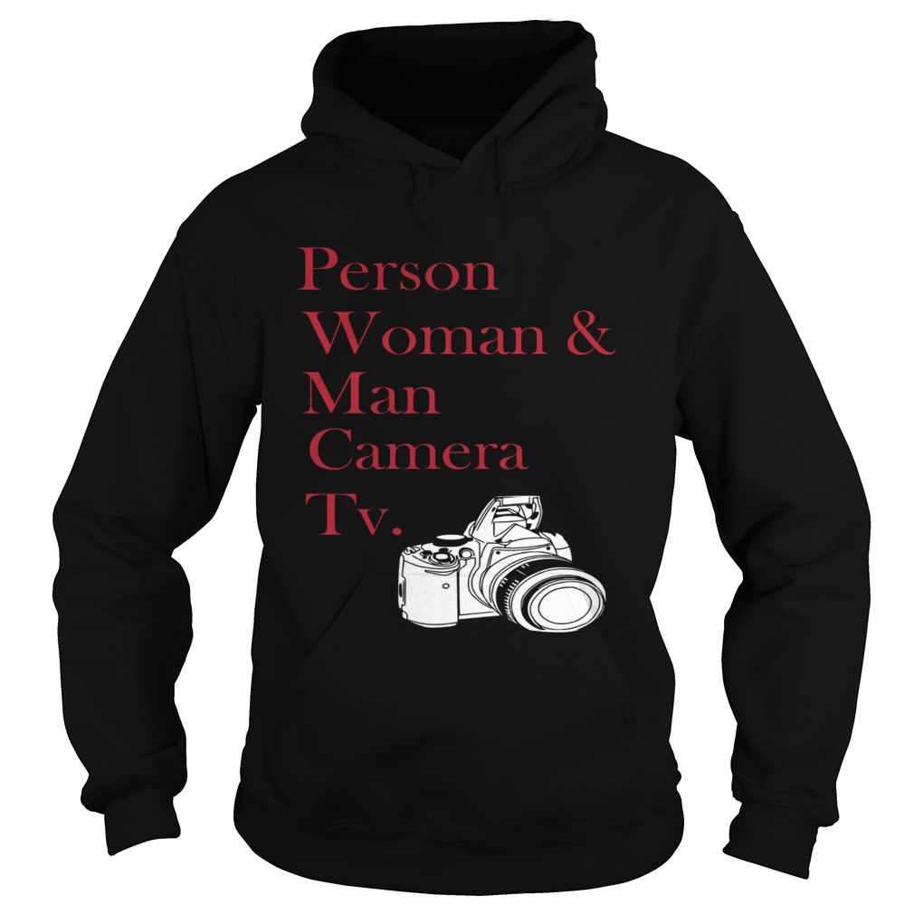 Person woman and man camera TV photographer Hoodie