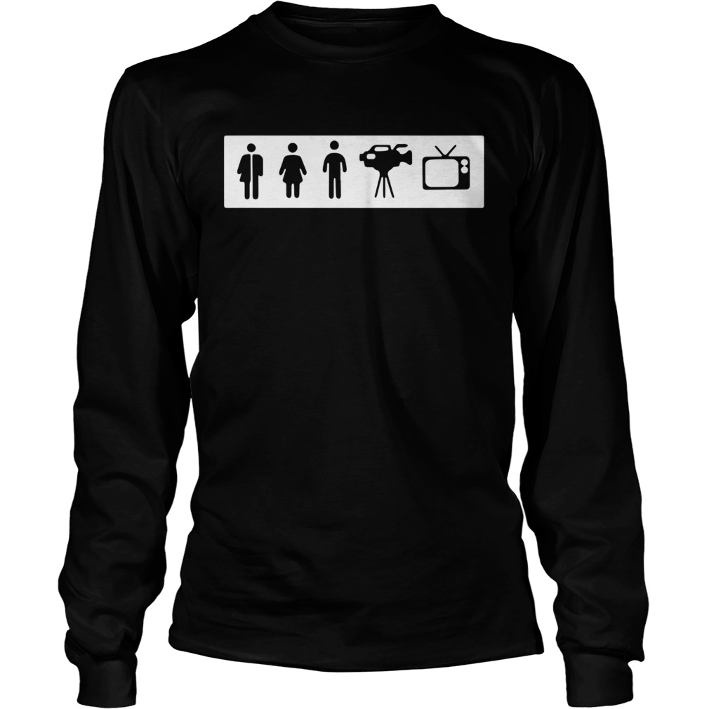 Person woman man camera TV words cognitive test Long Sleeve